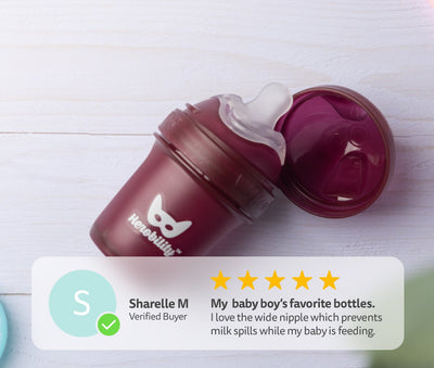 Double Anti-Colic Baby Bottle LT 140 ml Merlot
