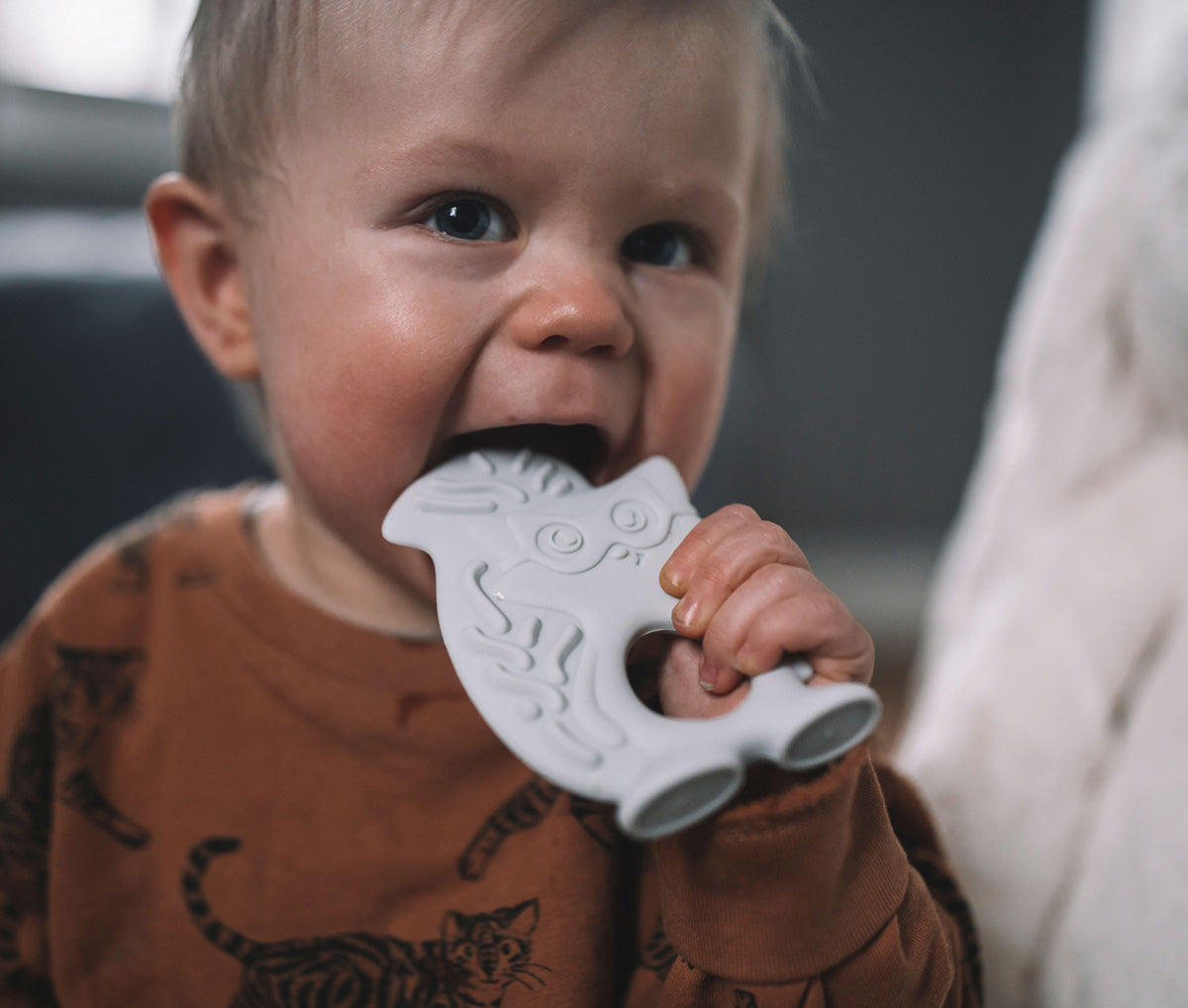 Teether Fox Gray