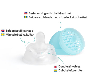 Double Anti-Colic Baby Bottle LT 240 ml/8.5 floz Blue