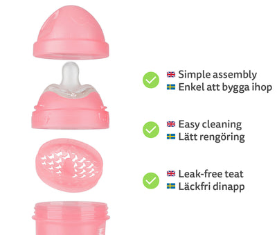 3-pack Baby Bottles 240 ml - Supergirl
