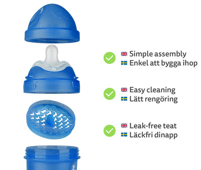 Double Anti-Colic Baby Bottle LT 140 ml/5 floz Superman